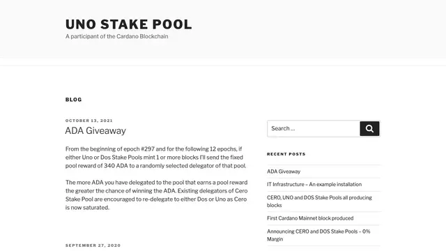 CERO · Cero Stake Pool