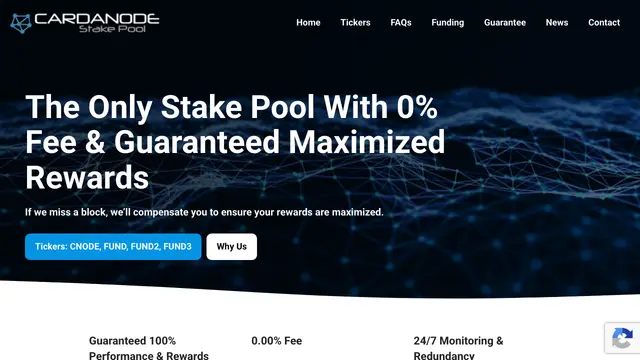 CNODE · Cardanode: 0.00% Fee & 100% Rewards Guaranteed