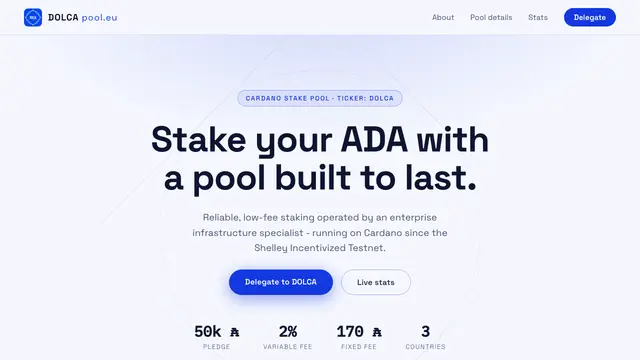 DOLCA · DOLCA Stake Pool